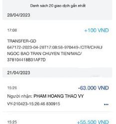 Cách xem lịch sử giao dịch ACB trên điện thoại